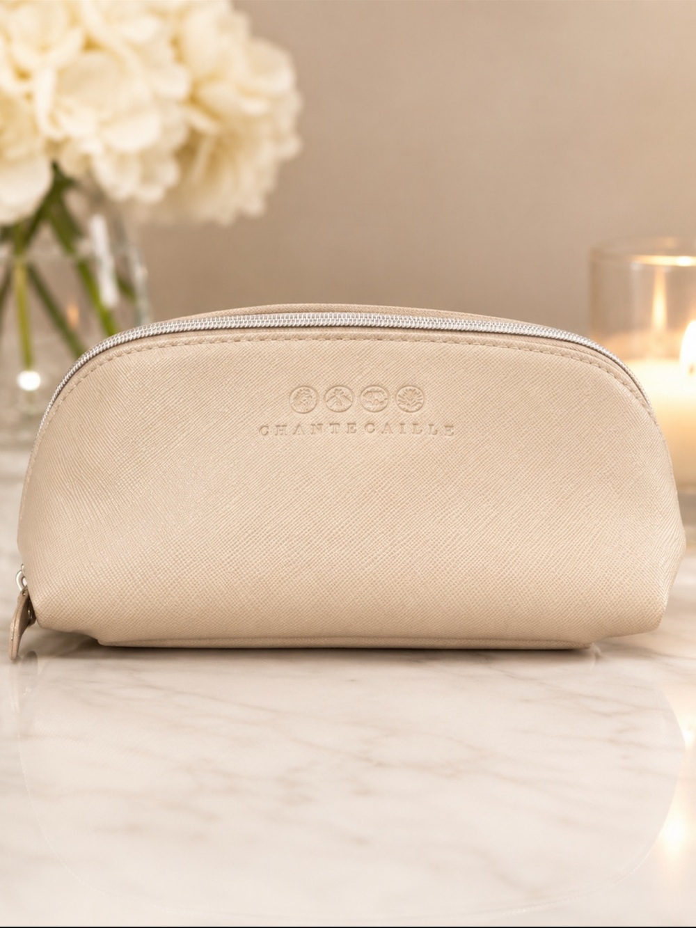 Chantecaille Soft Champagne Cosmetic Pouch